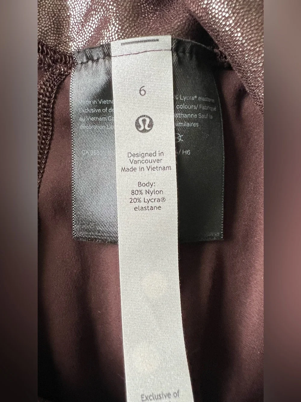 NWT Lululemon Align 8” Shine French Press Sz 6